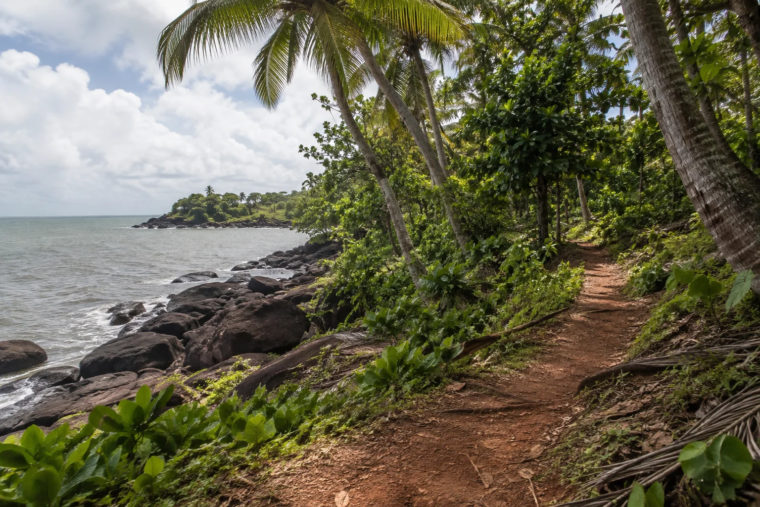 Ambiance inspirée du parcours « Sentier de l’Île Royale », illustration générée par IA.